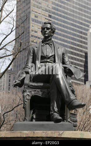 William H. Seward (1801-1872). 24e Secrétaire d'État des États-Unis. Statue. La ville de New York. USA. Banque D'Images