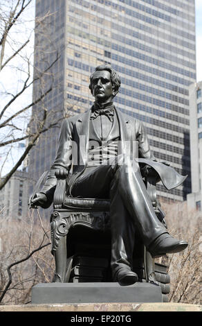 William H. Seward (1801-1872). 24e Secrétaire d'État des États-Unis. Statue. La ville de New York. USA. Banque D'Images