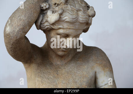 Statue de Dionysos ivre. En. 1re C. AD. Claudian Âge. Rome. Via Cassia. Musée National Romain. Thermes de Dioclétien. Rome. Banque D'Images