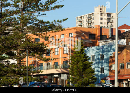 L'Art Déco Bondi Beach Apartments sur Campbell Parade,Sydney, Australie, le 13 mai 2015. Banque D'Images