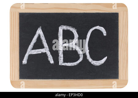 ABC Buchstaben die auf einer Tafel Banque D'Images