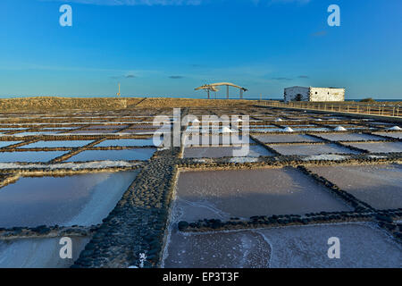 L'île de Fuerteventura, îles canaries, las salinas del Carmen travaille au sel Banque D'Images