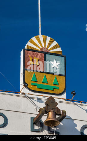 Armoiries de la ville au Palais Municipal à Chetumal, Quintana Roo, Yucatan, Mexique de l'état Banque D'Images