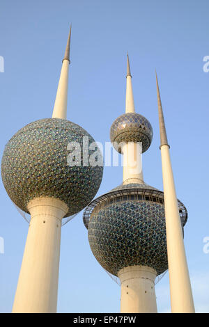 Détail de Kuwait Towers dans la ville de Koweït, Koweït. Banque D'Images