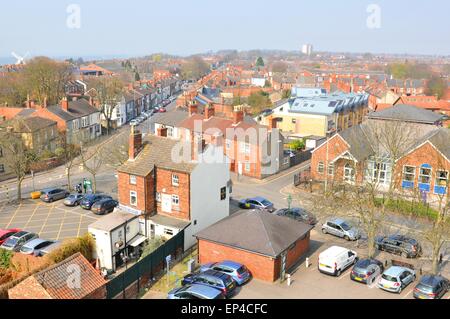 Toits de bâtiments anciens dans Lincoln, Angleterre Banque D'Images