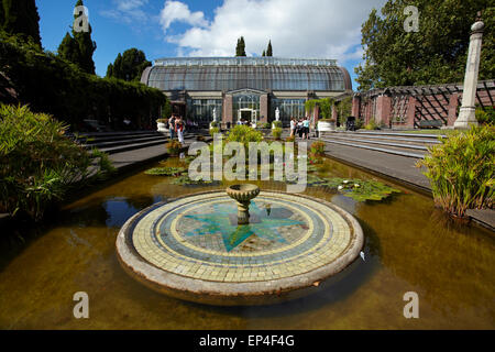 Étang et tempérées, maison, jardins d'Auckland Domain, Auckland, île du Nord, Nouvelle-Zélande Banque D'Images