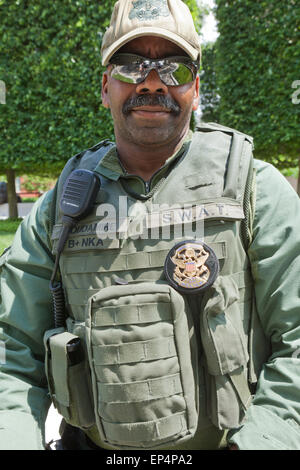 US Park Police officier SWAT en uniforme - Washington, DC USA Banque D'Images