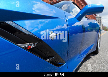 2014 Chevy Corvette Z51 badging convertible - USA Banque D'Images