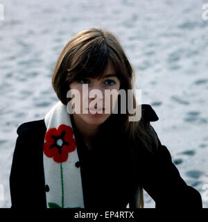 Françoise Hardy, Französische Sängerin Deutschland 1970 er Jahre. La chanteuse française Françoise Hardy, l'Allemagne des années 1970. Banque D'Images