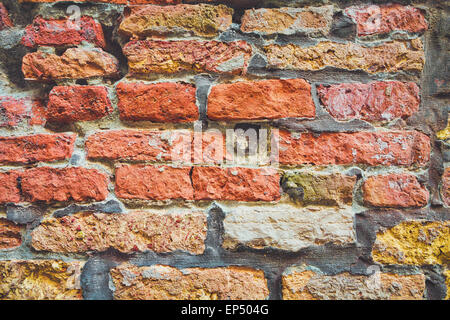 Vieux mur de briques Banque D'Images