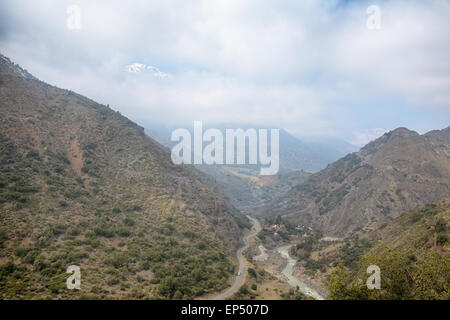 Cajon del Maipo près de Santiago, Chili Banque D'Images