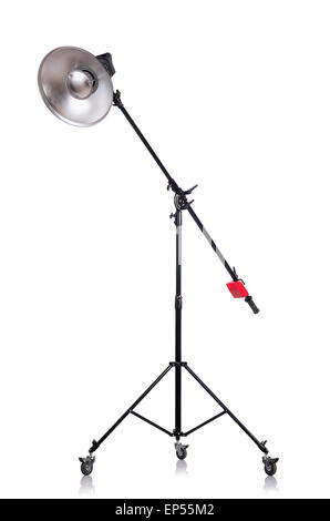 Studio light stand isolé sur le livre blanc Banque D'Images