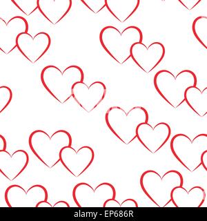 Profil de transparente coeurs rouges. Vector illustration. Illustration de Vecteur