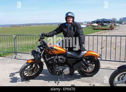 Harley-Davidson 883,Jean,Aérodrome Salis,Cerny Essonne,France Banque D'Images