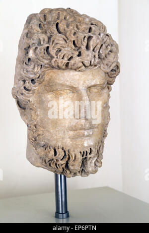 Lucius Verus (130-169 AD). Empereur Romain. Nerva-Antonine dynastie. Buste. Rome. L'Italie. Banque D'Images