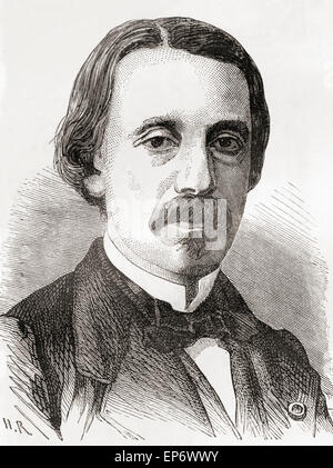Jean Bernard Léon Foucault, 1819 - 1868. Physicien français connu pour sa démonstration du pendule de Foucault. Banque D'Images