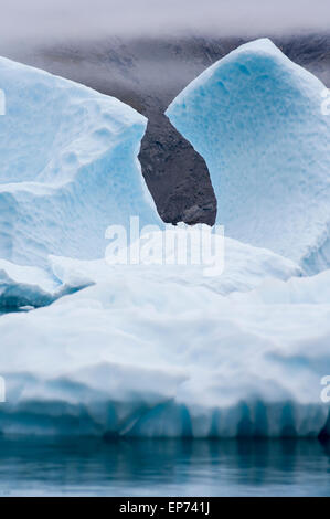 Les icebergs bleu fjord de narsusuaq au Groenland Banque D'Images