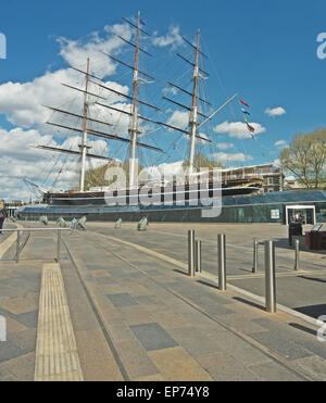 Rénové Cutty Sark Clipper thé navire à voile à Greenwich London Banque D'Images