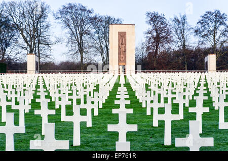 Plus de 5000 tombes de soldats américains au Luxembourg American Cemetery and Memorial qui sont morts pendant la Seconde Guerre mondiale Banque D'Images