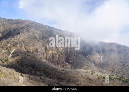 Vue paysage de Yeongsil en cours du sentier de montagne Hallasan National Park dans l'île de Jéju, en Corée. Banque D'Images