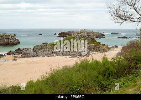 Plage Ris, Noja, Cantabria, Spain, Europe Banque D'Images