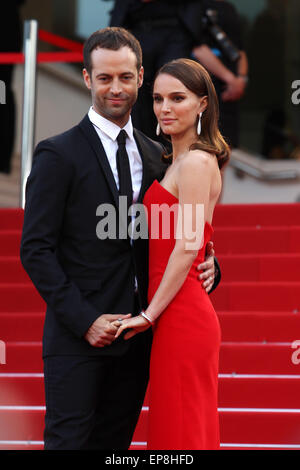 CANNES, FRANCE - 13 MAI : Natalie Portman, Benjamin Millepied assister à la cérémonie d'et 'La Tête Haute' ('SStanding Tall') première mondiale lors de la 68ème assemblée annuelle du Festival du Film de Cannes le 13 mai 2015 à Cannes, France. (Photo de Antonio Barros)/photo alliance Banque D'Images