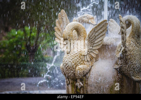 Les sources classiques de l'eau dans les jardins royaux d'Aranjuez, Espagne Banque D'Images