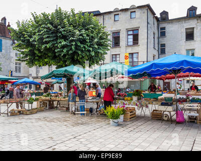 Marché de producteurs à Périgueux, France Banque D'Images