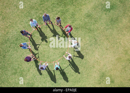 Cercle cercle en plastique connecté l'équipe Banque D'Images
