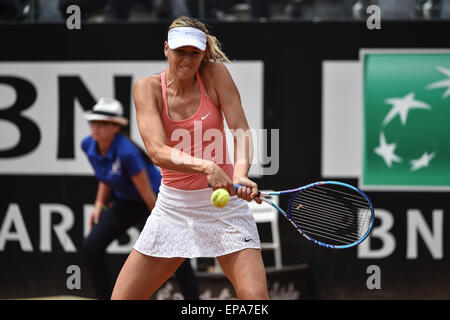 14.05.2015. Rome, Italie. WTA Open de Tennis italienne BNL. Maria Sharapova (RUS) en action contre Bojana Bojana Foued (SRB) Banque D'Images