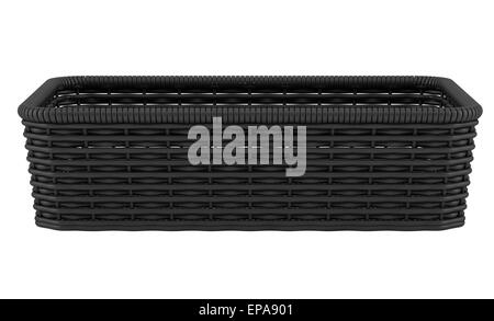 Panier à pain noir vide isolated on white Banque D'Images