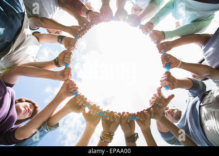Cercle cercle en plastique connecté l'équipe Banque D'Images