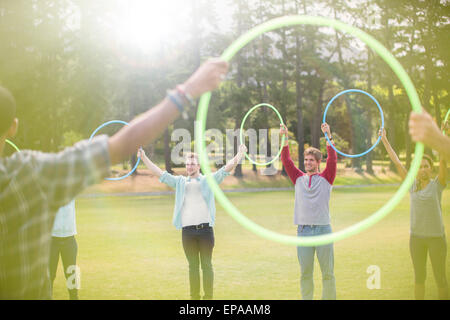 Groupe connecté cercle cercle en plastique Banque D'Images