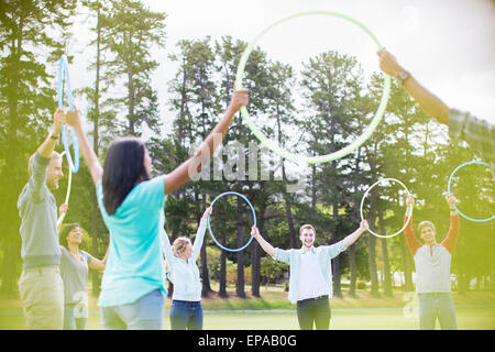 Groupe connecté cercle cercle en plastique Banque D'Images