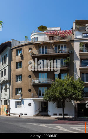 Art deco apartment block, Santigao, Chili Banque D'Images