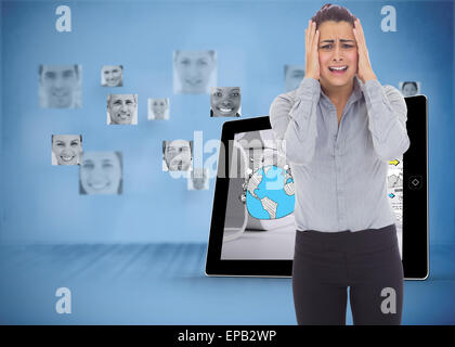 Image composite de femme désespérée Banque D'Images