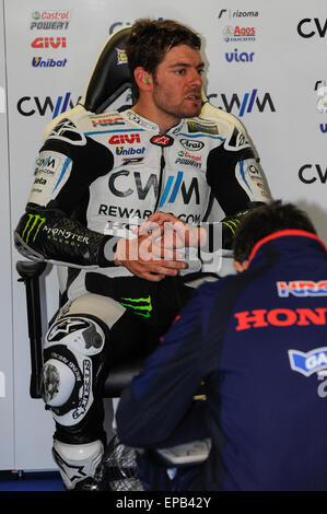 Le Mans, France. 15 mai, 2015. MotoGP. Monster Energy Grand Prix de France. Cal Crutchlow (Honda LCR)pendant les séances de pratique. Credit : Action Plus Sport/Alamy Live News Banque D'Images