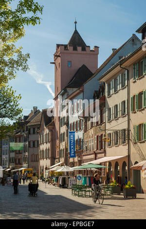 Avril après-midi à Rheinfelden, Argovie, Suisse. Banque D'Images