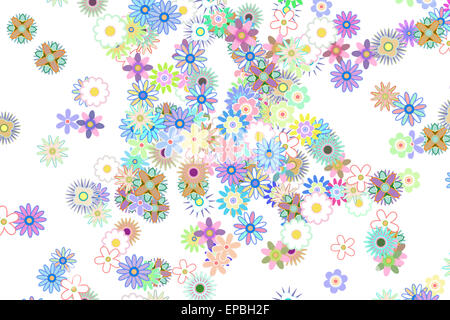 Généré numériquement girly floral design Banque D'Images