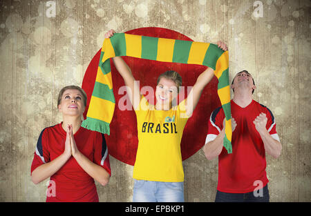 Plusieurs fans de football Banque D'Images