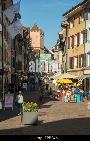 Avril après-midi à Rheinfelden, Argovie, Suisse. Banque D'Images