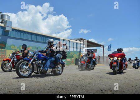 Prêt de parvenir à un événement moto à Ponce, Porto Rico. L'île des Caraïbes. USA territoire. Banque D'Images