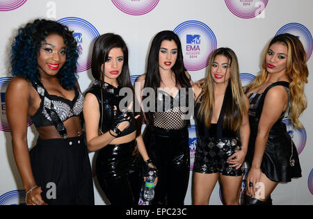 Les MTV EMA 2014 Kick Off à l'Amphithéâtre de Klipsch comprend : Normani Kordei,Camila Cabello,Lauren Jauregui,Dinah Hansen,Ally Brook de cinquième harmonie où : Miami, Florida, United States Quand : 09 novembre 2014 Crédit : Photographie/WENN.com JLN Banque D'Images