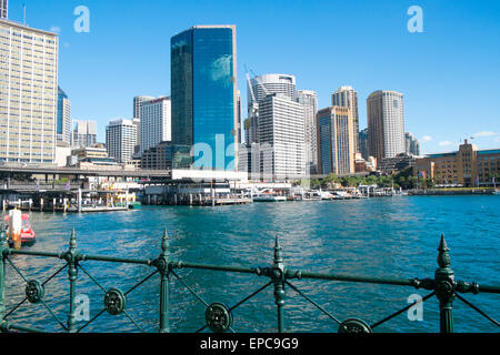 Sydney Circular Quay et le quartier d'affaires central, New South Wales, Australie Banque D'Images