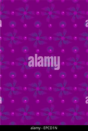 Feuilles pourpres et de cercles sur un fond violet. Illustration de Vecteur