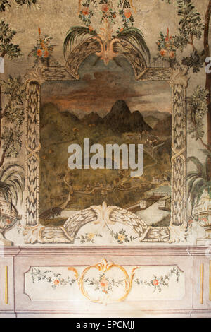 Fresque de la chambre de l'état de Kammerhof, Bad Aussee, Styrie, Autriche Banque D'Images