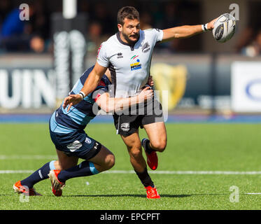 Cardiff, Pays de Galles. 16 mai, 2015. Guinness Pro12. Cardiff Blues versus zèbre. La Zèbre Filippo Ferrarini. s Credit : Action Plus Sport/Alamy Live News Banque D'Images