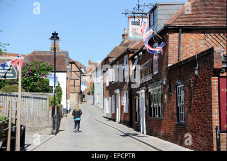 Hamble Southampton Hampshire UK - Le Victory pub dans le pittoresque village de Hamble-Le-Riz en quartier d'Eastleigh Banque D'Images