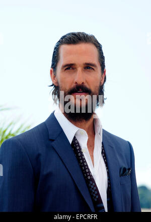 Cannes, France. 16 mai, 2015. Matthew McConaughey assister à une séance de photos pour la mer d'arbres au Festival de Cannes 16 MAI 2015 Crédit : Peter Phillips/Alamy Live News Banque D'Images