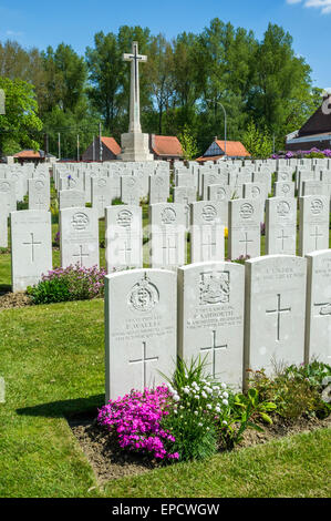 Cimetière militaire de Hooge Crater Banque D'Images